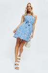 Dorothy Perkins Petite Blue Ditsy Fit And Flare Dress thumbnail 1