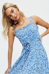 Dorothy Perkins Petite Blue Ditsy Fit And Flare Dress thumbnail 2