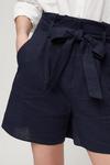 Dorothy Perkins Tailored Belted Linen Look Shorts thumbnail 4