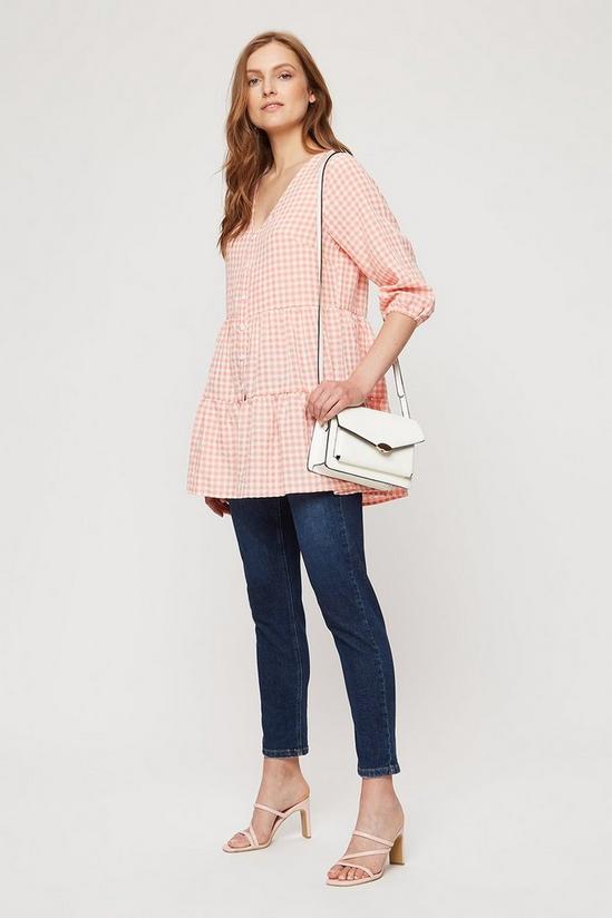 Dorothy Perkins Pink Gingham Tiered Tunic 2