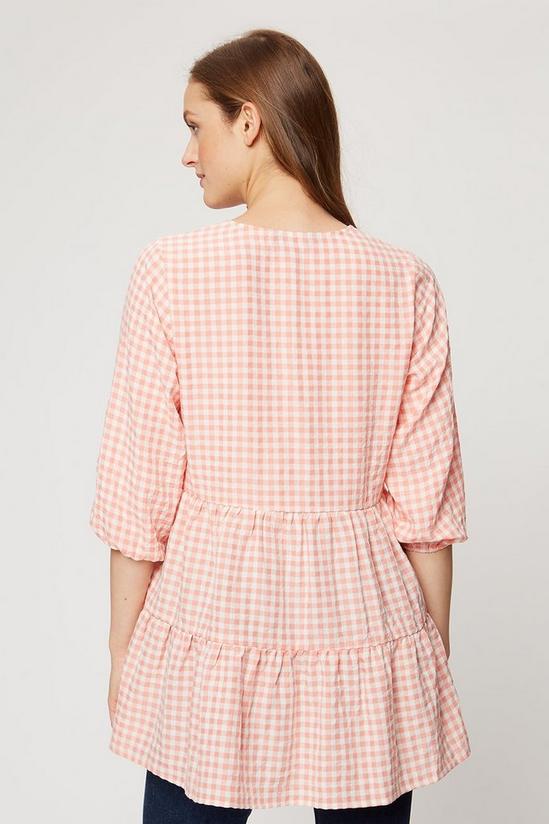 Dorothy Perkins Pink Gingham Tiered Tunic 3