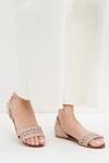 Dorothy Perkins Wide Fit Leather Pink Jingly Weave Sandals thumbnail 1
