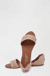 Dorothy Perkins Wide Fit Leather Pink Jingly Weave Sandals thumbnail 4