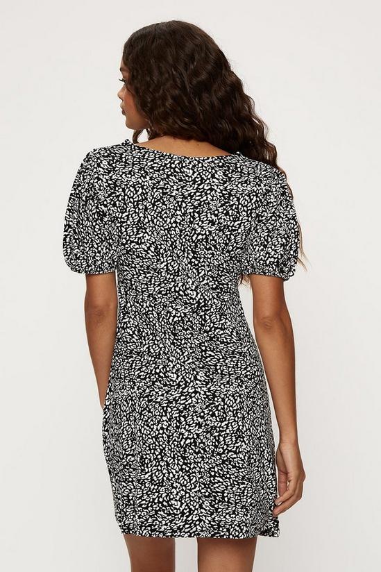Dorothy Perkins Petite Leopard Ruched Front Dress 3