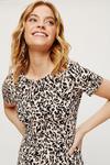 Dorothy Perkins Petite Leopard T-shirt Midi Dress thumbnail 4