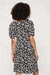 Dorothy Perkins Tall Mono Floral Ruched Front Mini Dress thumbnail 3