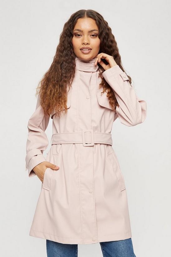 Dorothy Perkins Petite Lined Belted Raincoat 1