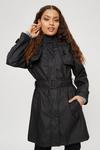 Dorothy Perkins Petite Lined Belted Raincoat thumbnail 1