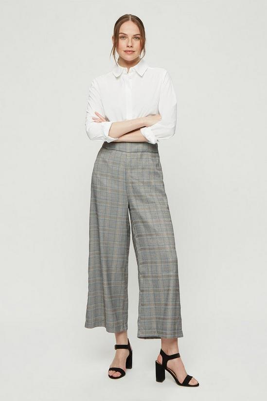 Dorothy Perkins Check Crop Wide Leg Trousers 1