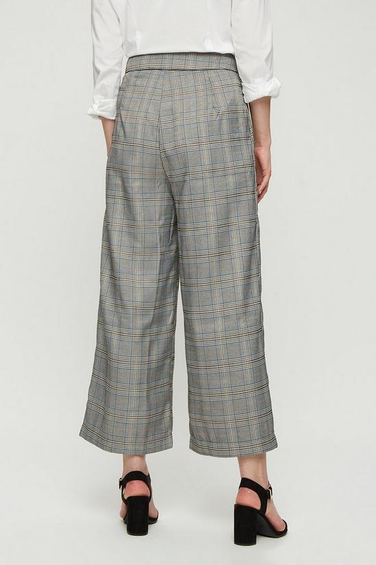 Dorothy Perkins Check Crop Wide Leg Trousers 3