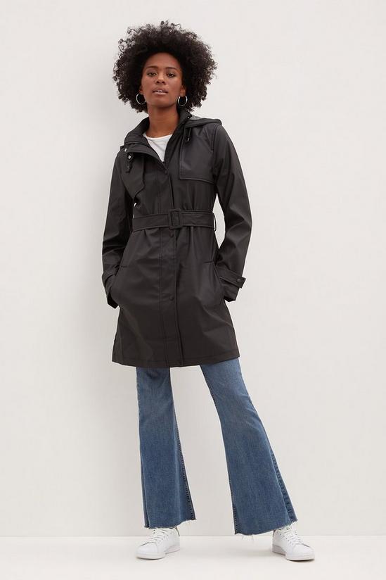 Dorothy Perkins Tall Check Lined Belted Raincoat 1