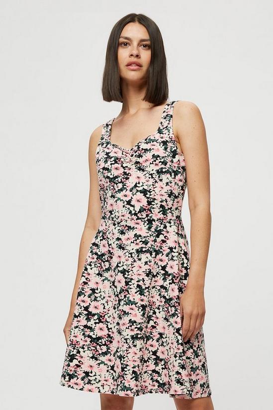 Dorothy Perkins Pink Green Floral Strappy Mini Dress 1