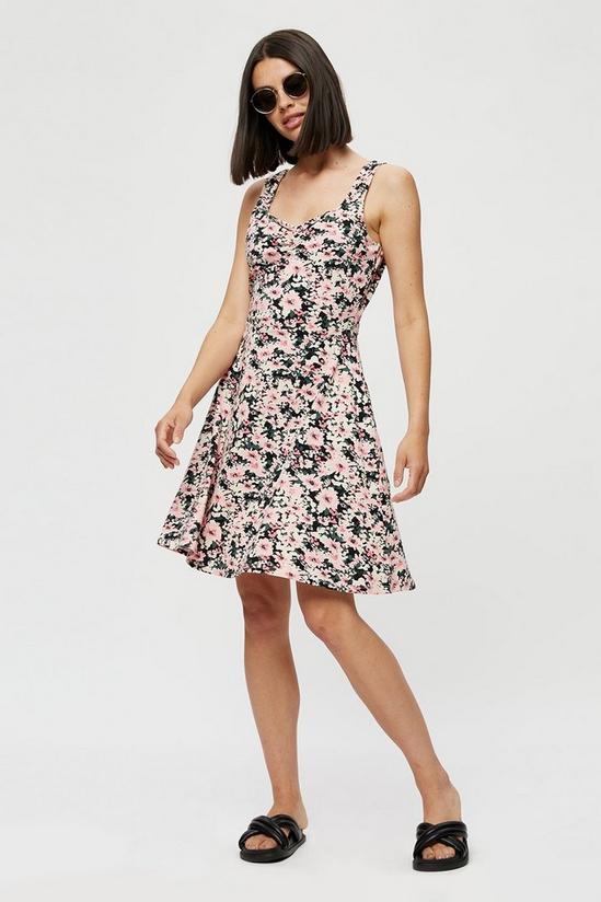 Dorothy Perkins Pink Green Floral Strappy Mini Dress 2