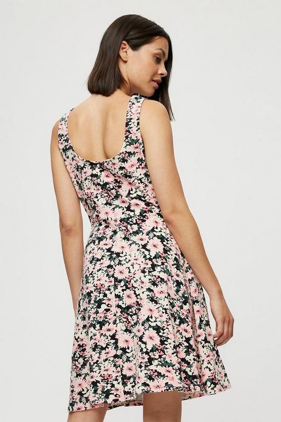 Dorothy Perkins Pink Green Floral Strappy Mini Dress 3