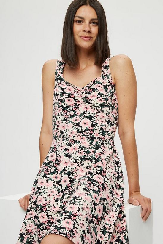 Dorothy Perkins Pink Green Floral Strappy Mini Dress 4