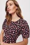 Dorothy Perkins Large Pink Floral Cotton T-Shirt Dress thumbnail 4