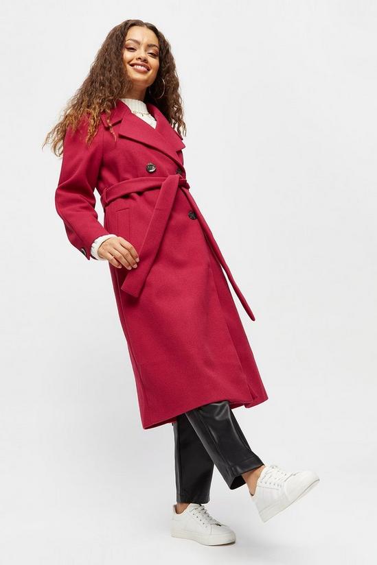 Dorothy Perkins Petite Pink Oversized Fashion Wrap Coat 1