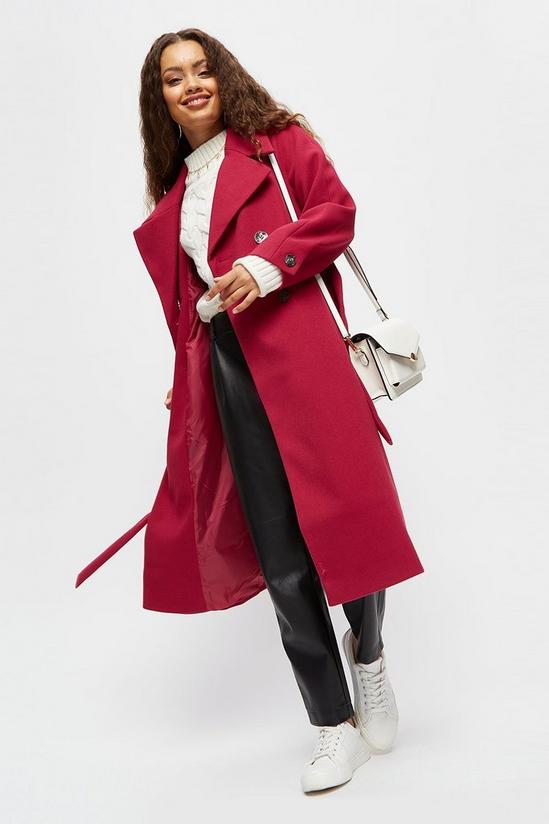Dorothy Perkins Petite Pink Oversized Fashion Wrap Coat 2