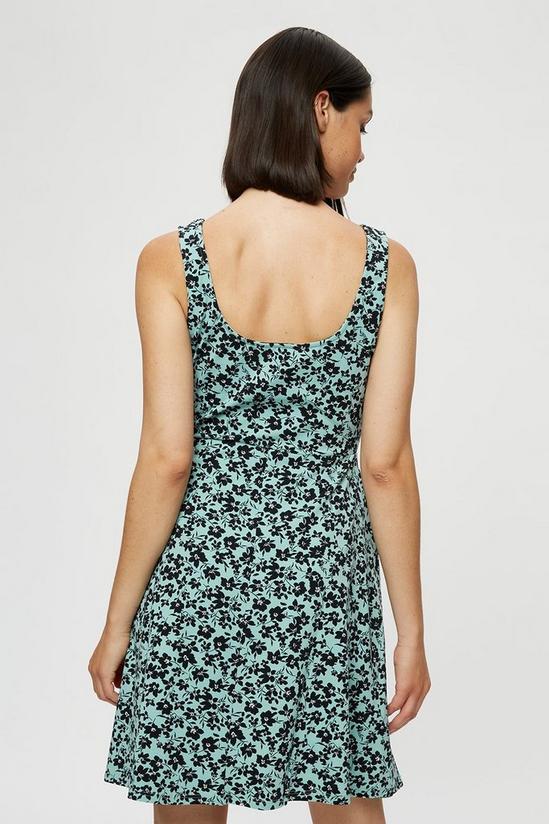 Dorothy Perkins Teal Floral Strappy Mini Dress 3