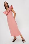 Dorothy Perkins Pink Large Frill Midi Dress thumbnail 2