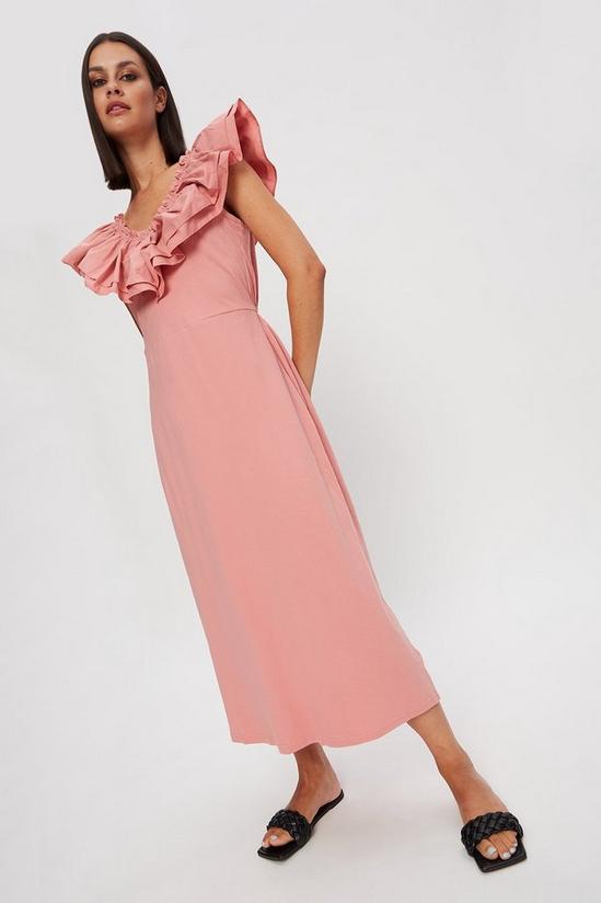 Dorothy Perkins Pink Large Frill Midi Dress 2