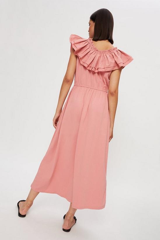 Dorothy Perkins Pink Large Frill Midi Dress 3