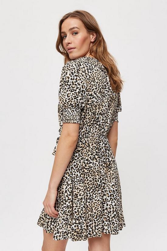 Dorothy Perkins Leopard Wrap Mini Dress 3