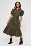 Dorothy Perkins Khaki Poplin Shirt Dress thumbnail 2