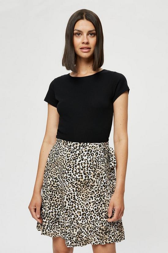 Dorothy Perkins Leopard Mini Wrap Skirt 1