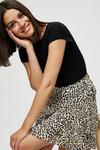 Dorothy Perkins Leopard Mini Wrap Skirt thumbnail 4