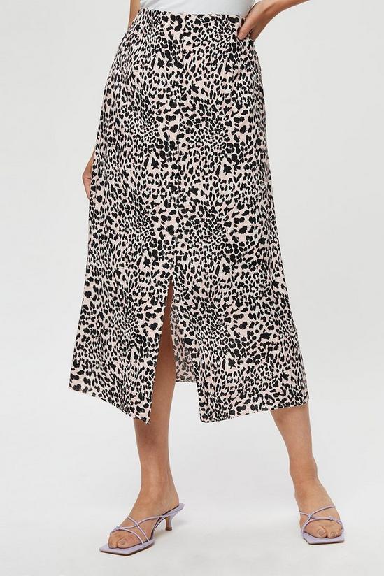 Dorothy Perkins Leopard Button Midaxi Skirt 2