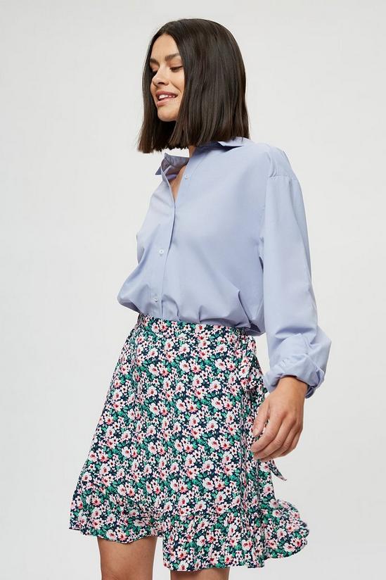 Dorothy Perkins Navy Floral Mini Wrap Skirt 1