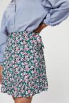 Dorothy Perkins Navy Floral Mini Wrap Skirt thumbnail 4