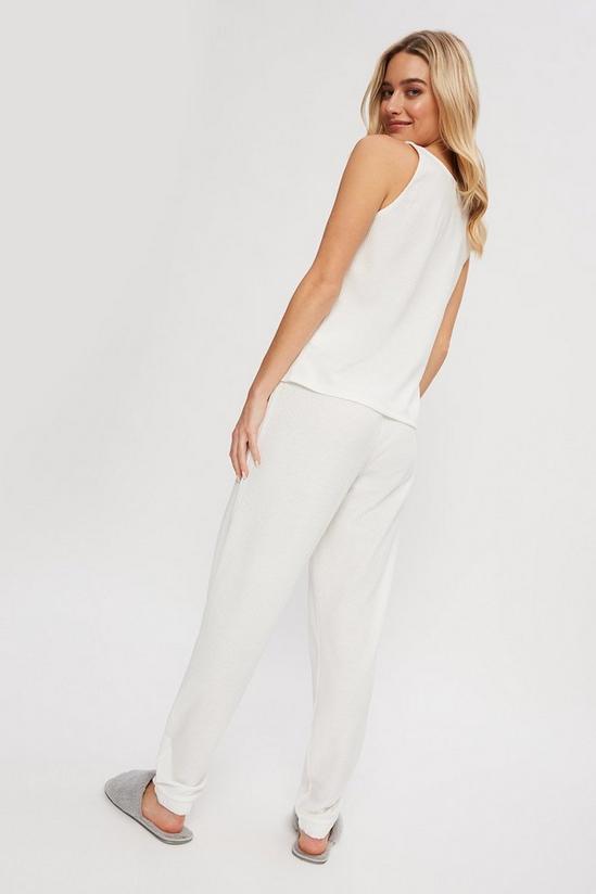 Dorothy Perkins White Waffle Vest And Cuff Pant 3