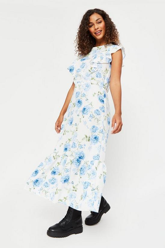 Dorothy Perkins Large Floral Ruffle Midi Dress 1
