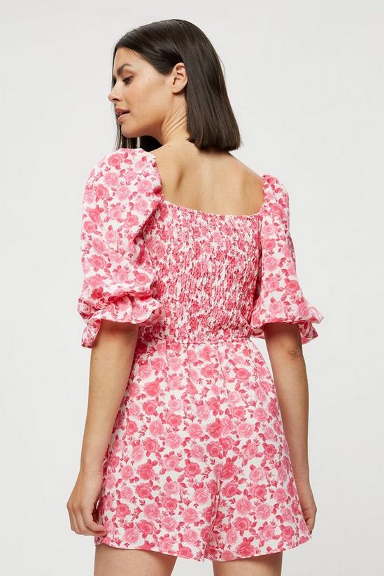 Dorothy Perkins Red Roses Shirred Playsuit 3