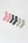 Dorothy Perkins 5 Pack Blush And Grey Ankle Sock thumbnail 1