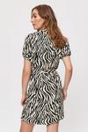 Dorothy Perkins Black Zebra Short Sleeve Shirt Mini Dress thumbnail 3