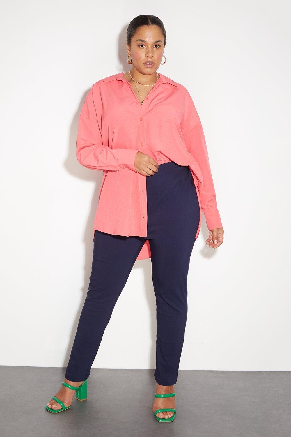 Womens Curve Navy Bengaline Trousers