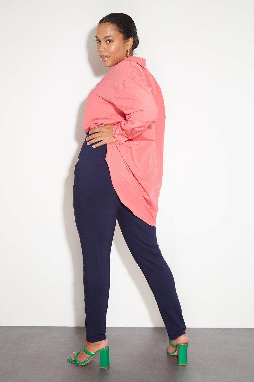 Curve Navy Bengaline Trousers
