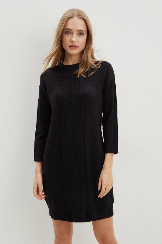Dorothy Perkins Cable Knitted Jumper Dress 1