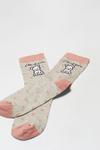Dorothy Perkins Koala Grey & Blush Sock thumbnail 2