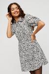 Dorothy Perkins Petite Mono Printed Shirt Dress thumbnail 1