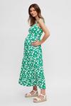 Dorothy Perkins Maternity Strappy Green Ditsy Maxi Dress thumbnail 1