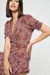 Dorothy Perkins Leopard Textured Wrap Mini Dress thumbnail 4