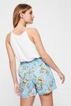 Dorothy Perkins Petite Blue Floral Belted Shorts thumbnail 3