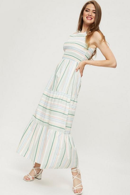 Dorothy Perkins Tall Pastel Stripe Halterneck Midaxi Dress 1