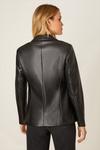 Dorothy Perkins Black Faux Leather Tailored Single Breasted Blazer thumbnail 3