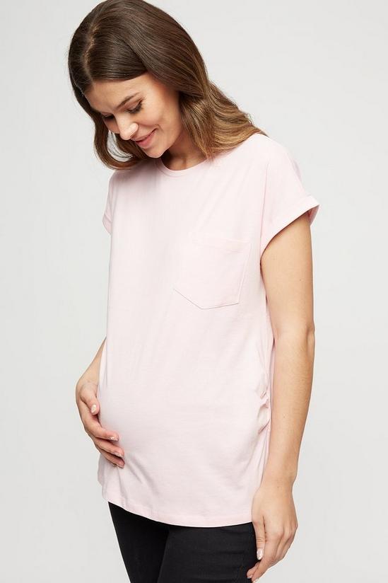 Dorothy Perkins Maternity Blush Roll Sleeve T-shirt 1