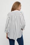 Dorothy Perkins Ivory Navy Stripe Long Sleeve Overhead Shirt thumbnail 3